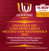 ''Casa van Westerhout – Concerto vincitrice concorso lirico “N. van Westerhout” 2023''