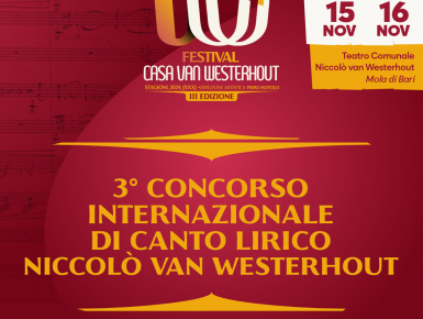 ''Casa van Westerhout – 3° Concorso internazionale di canto lirico - ''