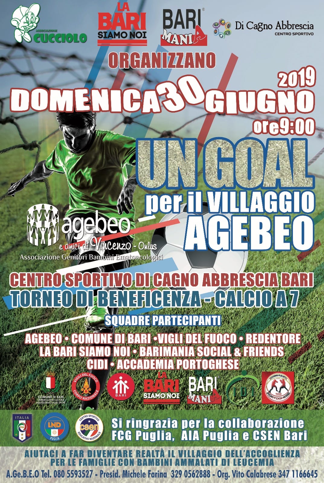 UN GOAL PER IL VILLAGGIO AGEBEO