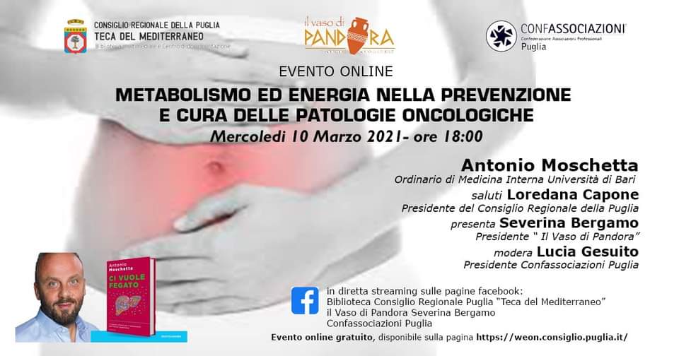Metabolismo  ed energia nella prevenzione e cura delle patologie oncologiche