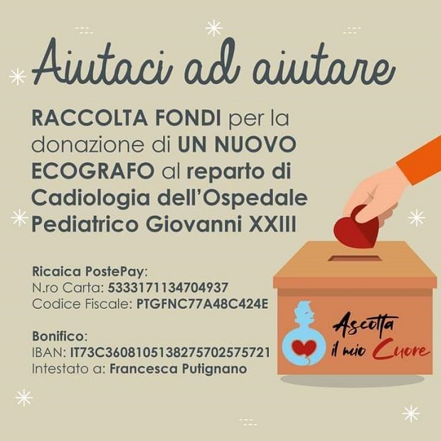 Agebeo e "Ascolta il mio cuore" insieme per il progetto solidale "Doniamo un ecocardiografo"