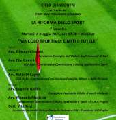 "VINCOLO SPORTIVO: LIMITI E TUTELE" in ricordo del Prof . Avv. Tommaso Germano