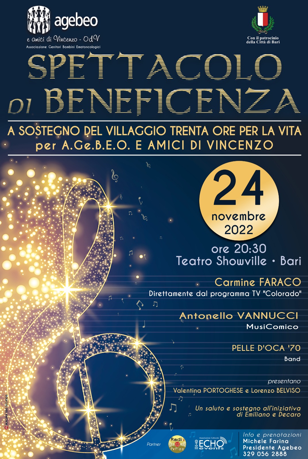 L’Agebeo raccoglie fondi per il Villaggio dell’accoglienza con musica e risate