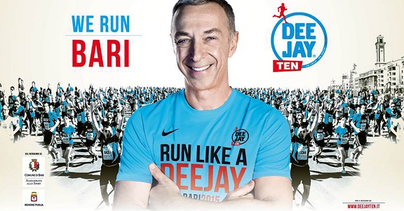 La ''Deejay Ten'' arriva a Bari per la seconda tappa dell'edizione 2026 della grande corsa itinerante non agonistica ideata da Linus