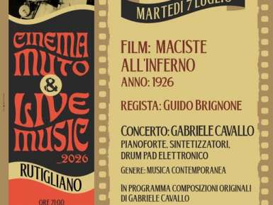 "CINEMA   MUTO  & LIVE  MUSIC 2026 - Film MACISTE  ALL' INFERNO (1926 )''
