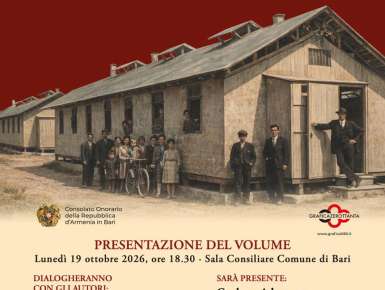Presentazione del Libro "Nor Arax e gli Armeni a Bari: nei media nazionali e stranieri (1924–1962)" lunedì 19 ottobre