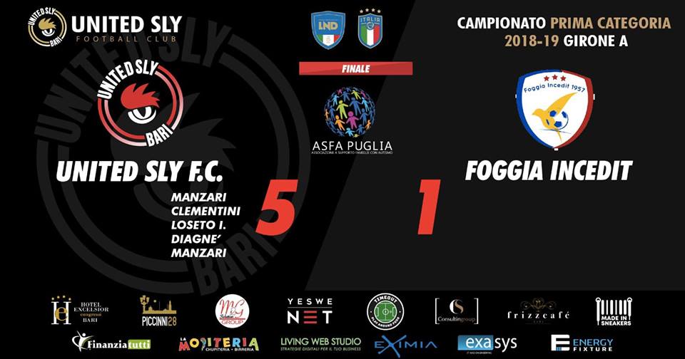 Contro il Foggia Incedit è pokerissimo Sly